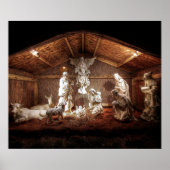 Kerstantieke Jezus Natitivity Manger Scene Poster (Voorkant)