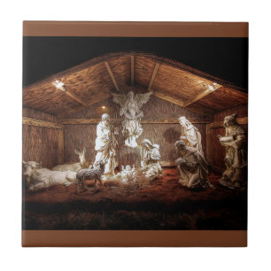 Kerstantieke Jezus Natitivity Manger Scene Tegeltje