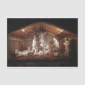 Kerstantieke Jezus Natitivity Manger Scene Tissuepapier (Voorkant)