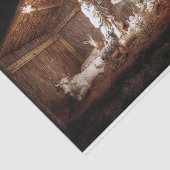 Kerstantieke Jezus Natitivity Manger Scene Tissuepapier (Detail)