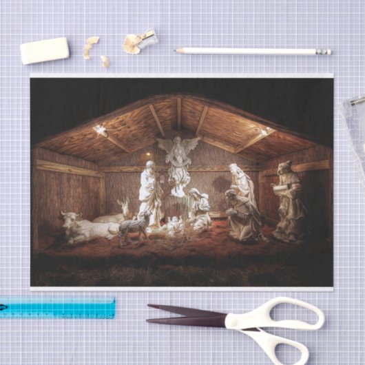 Kerstantieke Jezus Natitivity Manger Scene Tissuepapier (Craft)