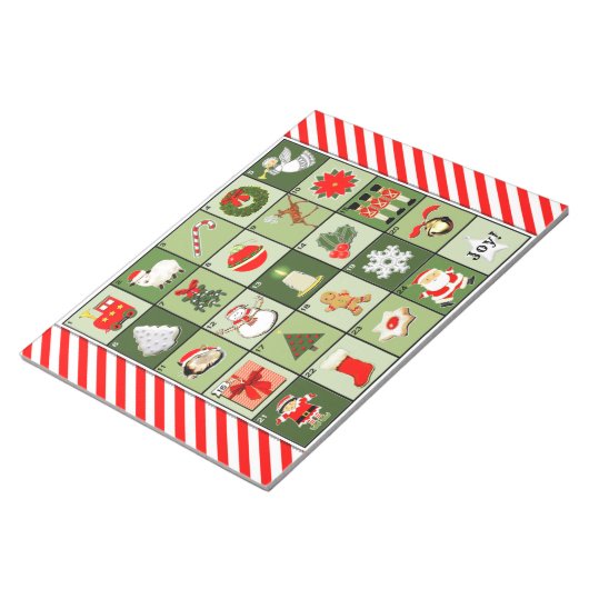 Kerstantieke kalendars notitieblok (Schuin)