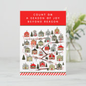 Kerstantieke kalenderkaarten feestdagenkaart (Staand voorkant)