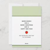 Kerstantieke kalenderkaarten feestdagenkaart (Achterkant)