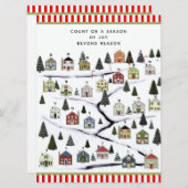 Kerstantieke kalenderkaarten feestdagenkaart (Voorkant / Achterkant)