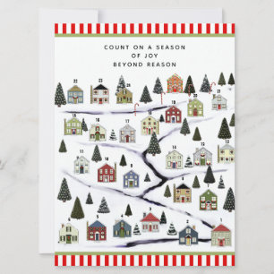 Kerstantieke kalenderkaarten feestdagenkaart