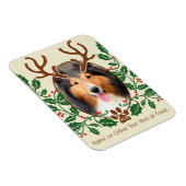 KerstAntlers voor honden/katten - Persoonlijke fot Magneet (Rechterzijde)
