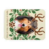 KerstAntlers voor honden/katten - Persoonlijke fot Magneet (Horizontaal)