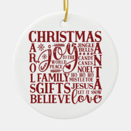 Kerstaonderkunst | Eenvoudig minimalistisch georië Keramisch Ornament