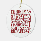 Kerstaonderkunst | Eenvoudig minimalistisch georië Keramisch Ornament (Links)