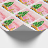 Kerstaonderpapier (a431) cadeaupapier (Hoek)