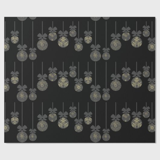 Kerstapapier voor grijze bulbversiering cadeaupapier (Vlak)
