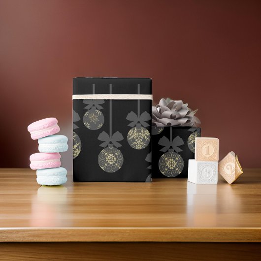 Kerstapapier voor grijze bulbversiering cadeaupapier