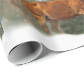 Kerstapapier voor paarden en sneeuwkamperen cadeaupapier (Rol Hoek)