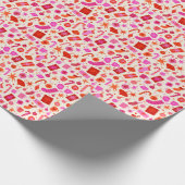 Kerstapapier voor rood en roze snoepriet cadeaupapier (Hoek)