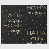 Kerstapapier voor zwart en gouden kerstmis cadeaupapier (Vlak)