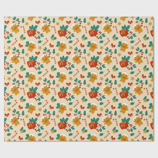 Kerstapatroonbrood Cadeaupapier (Vlak)