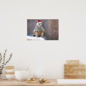 Kerstapen en Bavianen Poster (Keuken)