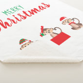 Kerstapen Santa Elf Pet Red Green Sherpa Deken (3/4)