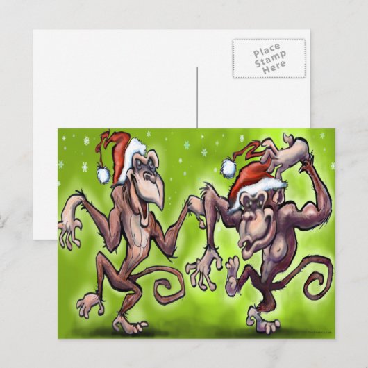 KerstapenElves Feestdagenkaart (Voorkant / Achterkant)