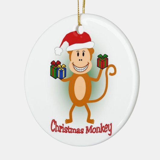 Kerstapenversiering Keramisch Ornament (Links)