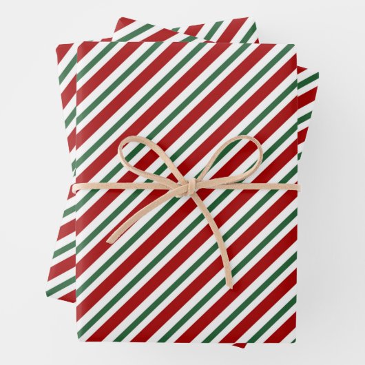 Kerstapes rood wit inpakpapier vel (In situ)