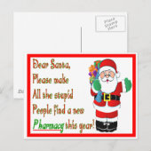Kerstapotheken en -Kaarten Feestdagenkaart (Voorkant / Achterkant)