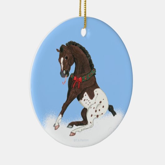 Kerstappaloosa Colt Keramisch Ornament (Rechts)