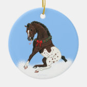 Kerstappaloosa Colt Keramisch Ornament (Voorkant)