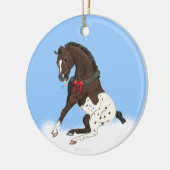 Kerstappaloosa Colt Keramisch Ornament (Links)