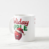 Kerstappel Retro Kerstontwerp  Koffiemok (Voorkant links)