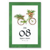 Kerstappels en dennen Fiets Winter Wedding Kaart (Achterkant)