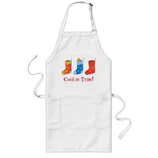 Kerstapron van Koekkerst voor de koekjes Lang Schort (Voorkant)