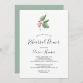 Kerstarecensie en Rood-Berry repetitie Kaart (Voorkant / Achterkant)