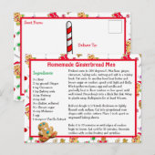 Kerstarecept voor ontbijtkoek briefkaart (Voorkant / Achterkant)