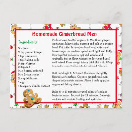 Kerstarecept voor ontbijtkoek briefkaart