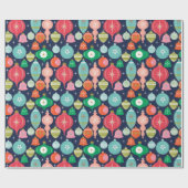 Kerstarecroornamenten Groen Cadeaupapier (Vlak)