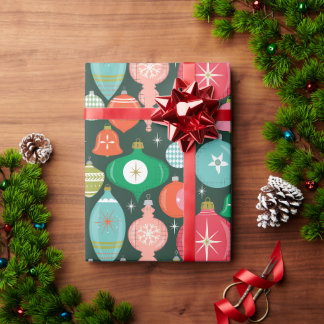 Kerstarecroornamenten Groen Cadeaupapier