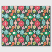 Kerstarecroornamenten Groen Cadeaupapier (Vlak)