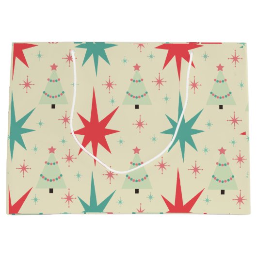 Kerstarector uit de jaren vijftig groot cadeauzakje (Voorkant)