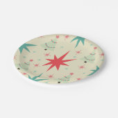 Kerstarector uit de jaren vijftig papieren bordje (Gekanteld)