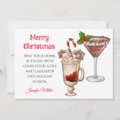 Kerstarecuperatie-cocktails 5 x 7 feestdagenkaart (Voorkant)