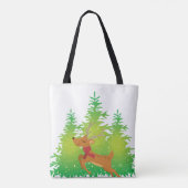 Kerstareindethema Tote Bag (Achterkant)