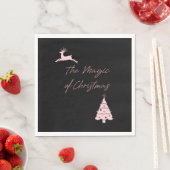 Kerstarengrafie en -boom servet (Insitu)