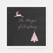 Kerstarengrafie en -boom servet (Voorkant)