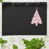 Kerstarengrafie en -boom theedoek (Gevouwen)