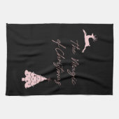 Kerstarengrafie en -boom theedoek (Horizontaal)