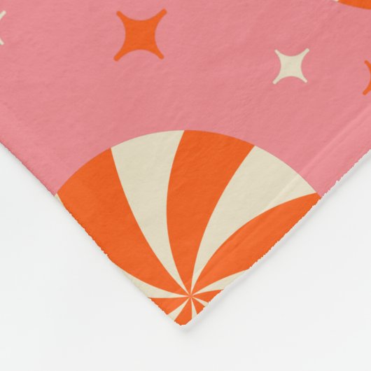 Kerstaretro-patroon voor snoepsuikerriet fleece deken (Hoek)