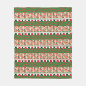 KerstaRetrofpatroon Fleece Deken (Voorkant)
