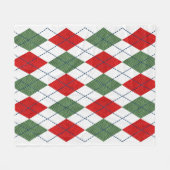 KerstArgyle Fleece Deken (Voorkant (Horizontaal))